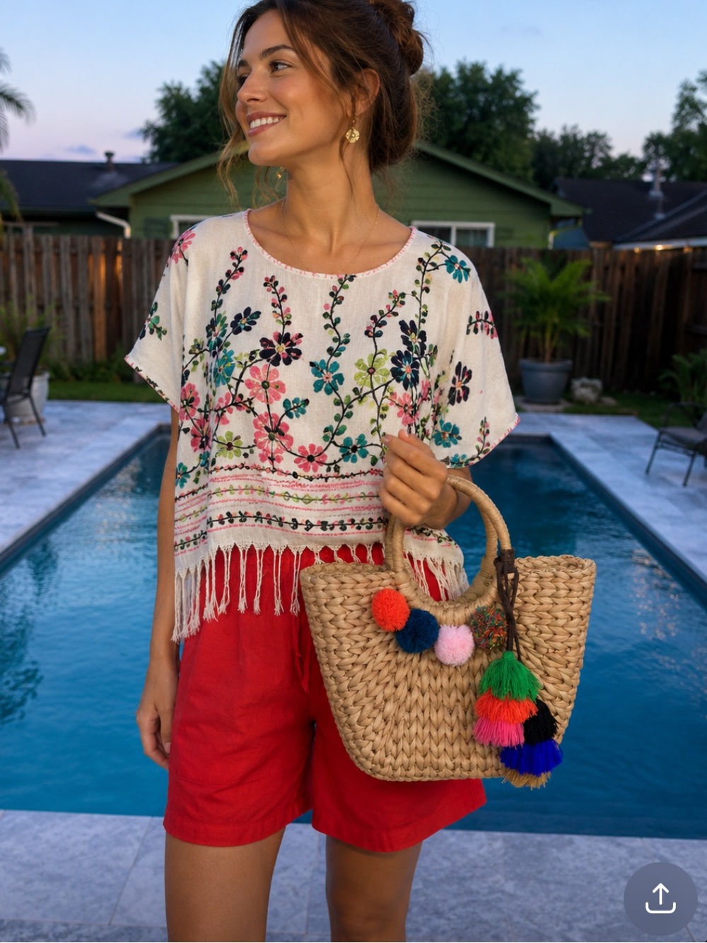 Pom pom summer time bag